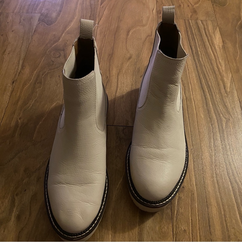 Caslon Cream Ankle Boots